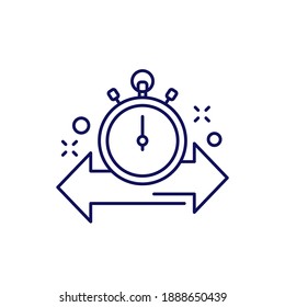 Time to choose line icon, vector