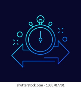 Time to choose, thin line icon