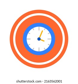 Icono Círculo de tiempo. Ilustración vectorial de la señal comercial.