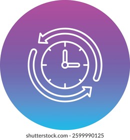 Time Circle vector icon. Can be used for printing, mobile and web applications.