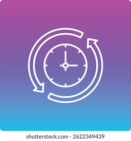Ícone de vetor Círculo de Tempo. Pode ser usado para impressão, aplicativos móveis e da Web.