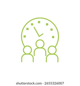 time class in outline icon