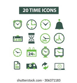time, clock, 24h icons