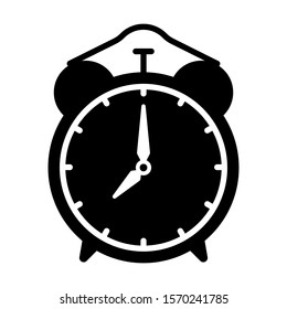 time clock alarm icon vector
