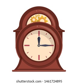 time clock antique classic style watch alarm cartoon vector illustration graphic design