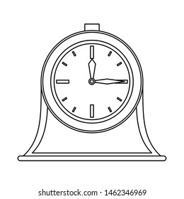 time clock antique classic style watch alarm cartoon vector illustration graphic design