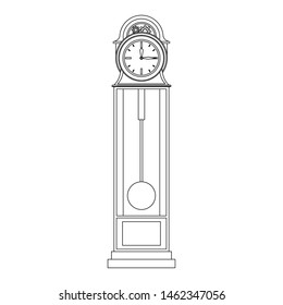 time clock antique classic style watch alarm cartoon vector illustration graphic design