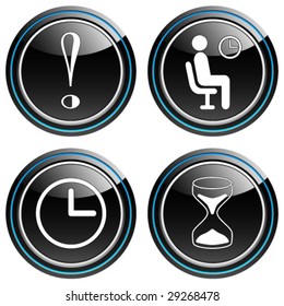 time, clock - buttons