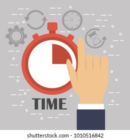 time clock chronometer business service icon