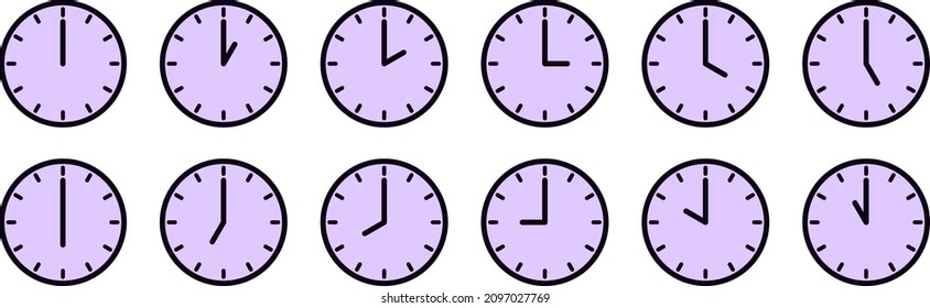  Time clock collection. Vector set