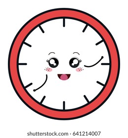 time clock comic character isolated icon