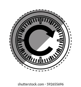 Time clock concept icon vector illustration graphic design