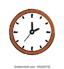 Time clock concept icon vector illustration graphic design