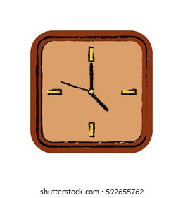 Time clock concept icon vector illustration graphic design
