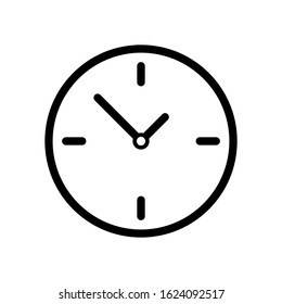 Time, clock contact us web line icon, internet related outline icon isolated on white background EPS Vector