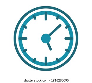 time clock hour single isolated icon with solid line style
