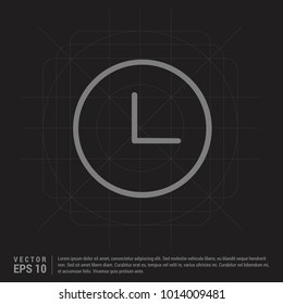 Time, clock icon - Black Creative Background