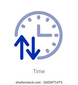 Time and clock icon concept