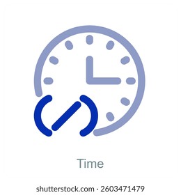 Time and clock icon concept