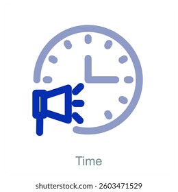 Time and clock icon concept