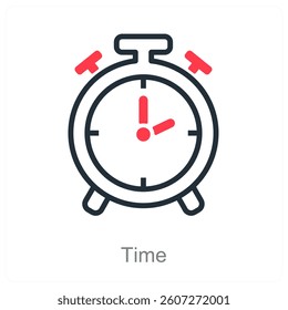Time and clock icon concept