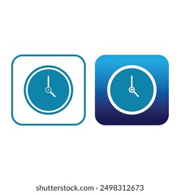 time clock icon design vector, Vector icon of a time clock against a white backdrop, Abstract beautiful clock icon illustration background, office timer watch icon