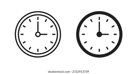 Icono de reloj de tiempo diseña la colección para el móvil, ui, Web.