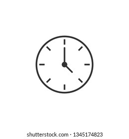 Time, clock icon flat