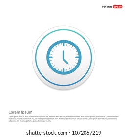 Time, clock icon Hexa White Background icon template