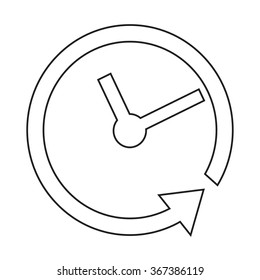 Time Clock icon Illustration sign design