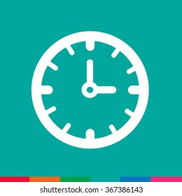 Time Clock icon Illustration sign design