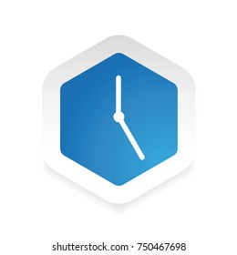 Time Clock icon label blue