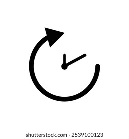 Ícone do relógio de ponto logotipo definir contorno de vetor