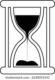 Time and clock icon. Time management concept, fast stopwatch, rest watch hourglass watch clock sign speed clock symbol vector isolated on transparent background.