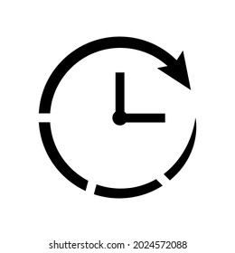 Time and clock icon. Time management and deadline alarm icon.