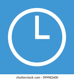 Time Clock icon on blue background.