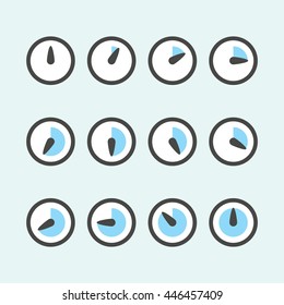 Time Clock Icon Set - can be used for a website, mobile application, presentation, corporate identity design, wherever you decide that you need is. The icon looks good in small size. 
