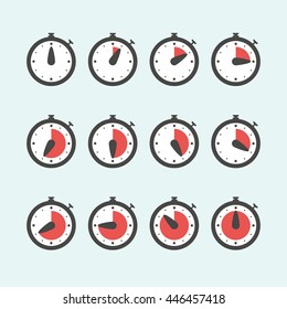 Time Clock Icon Set - can be used for a website, mobile application, presentation, corporate identity design, wherever you decide that you need is. The icon looks good in small size.