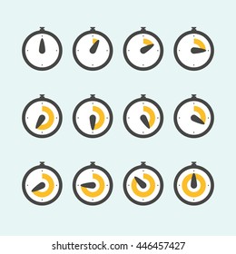Time Clock Icon Set - can be used for a website, mobile application, presentation, corporate identity design, wherever you decide that you need is. The icon looks good in small size. 