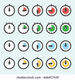 Time Clock Icon Set - can be used for a website, mobile application, presentation, corporate identity design, wherever you decide that you need is. The icon looks good in small size.