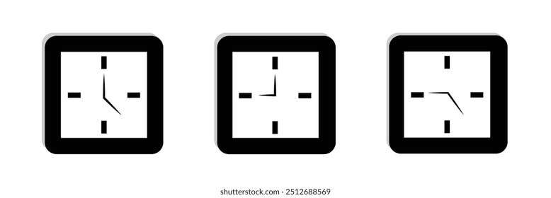 Conjunto de iconos de reloj de tiempo. diseño moderno aislado eps 10.