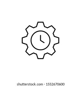 Time and clock icon, speed, alarm, restore, management, watch thin line symbols for web and mobile phone on white background - editable stroke vector illustration eps10