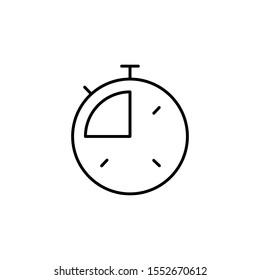 Time and clock icon, speed, alarm, restore, management, watch thin line symbols for web and mobile phone on white background - editable stroke vector illustration eps10