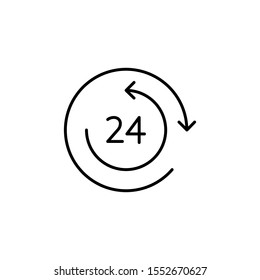 Time and clock icon, speed, alarm, restore, management, watch thin line symbols for web and mobile phone on white background - editable stroke vector illustration eps10