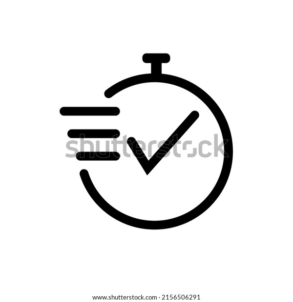 Time
and clock icon, speed, alarm, restore, management, watch thin line
symbols for web and mobile phone on white
background