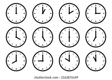 Juego de símbolos de reloj