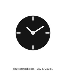 Time clock icon Thin line art collection