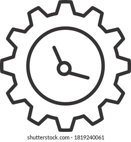 Time and clock icon vector.