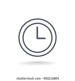 Time clock Icon Vector. 