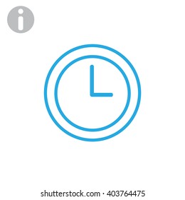 Time clock Icon Vector.